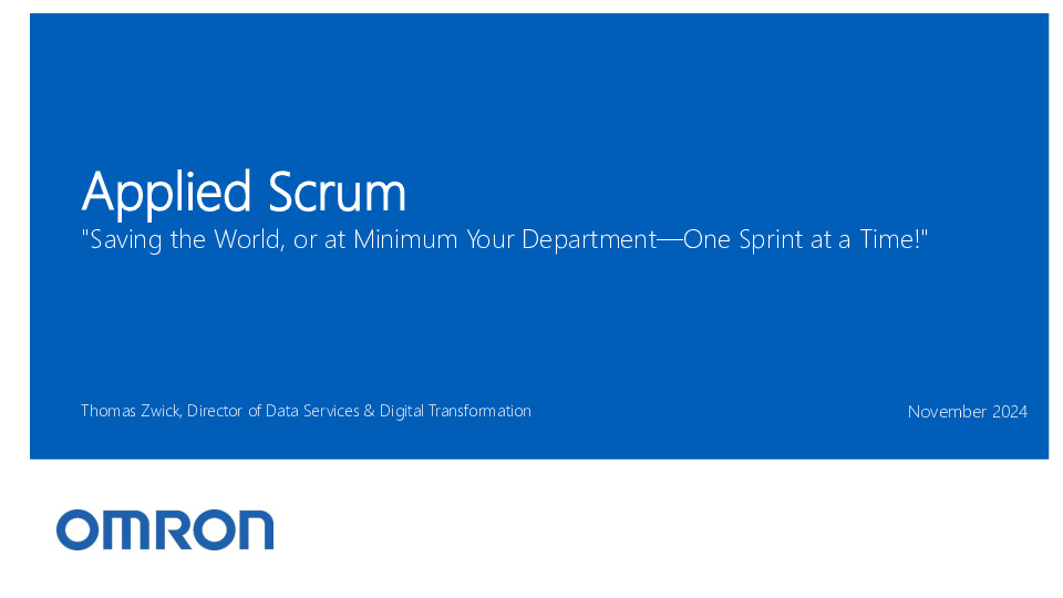 4. OMRON Presentation Slides: Applied Scrum thumbnail